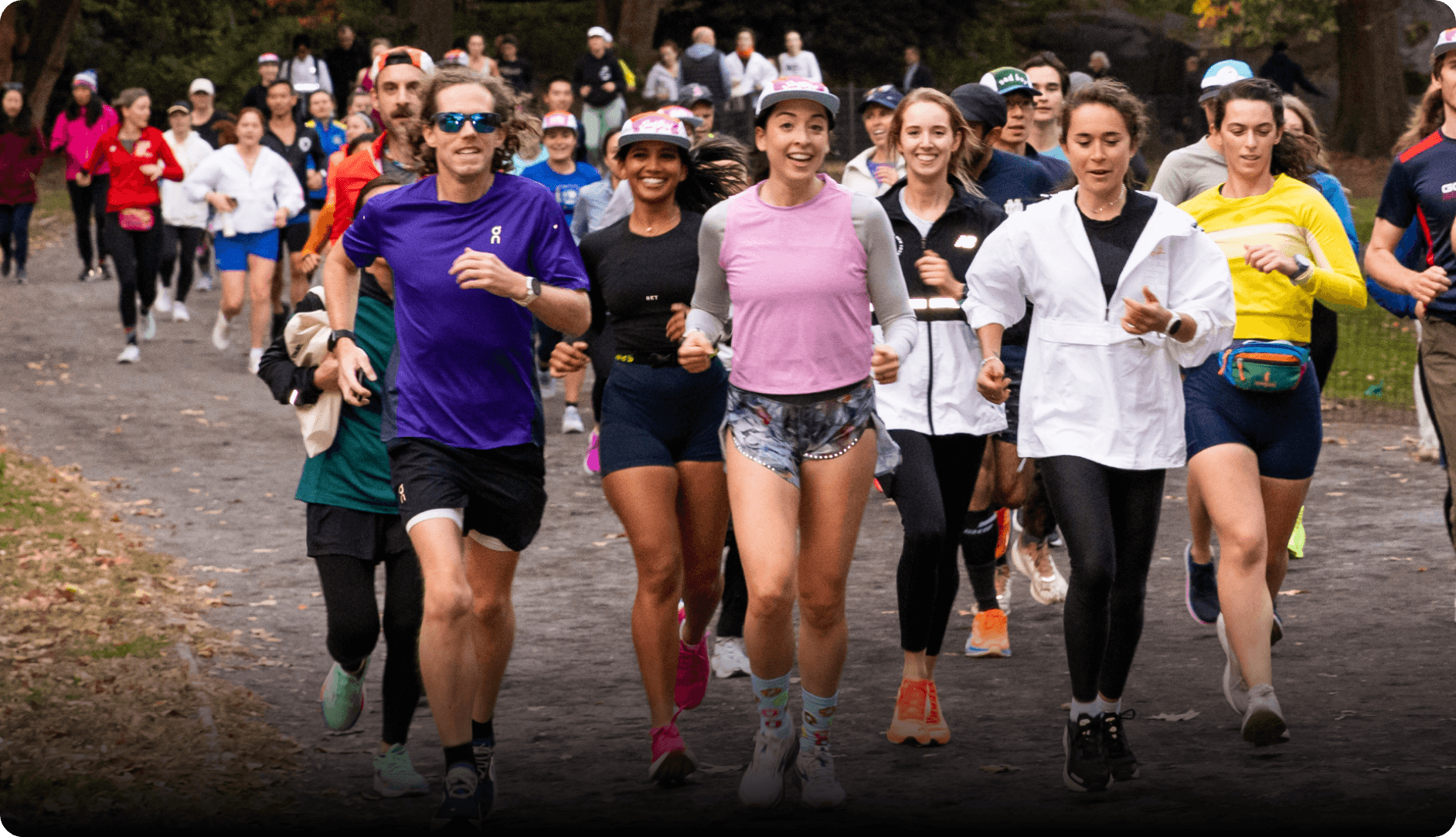 A group of marathon runners.