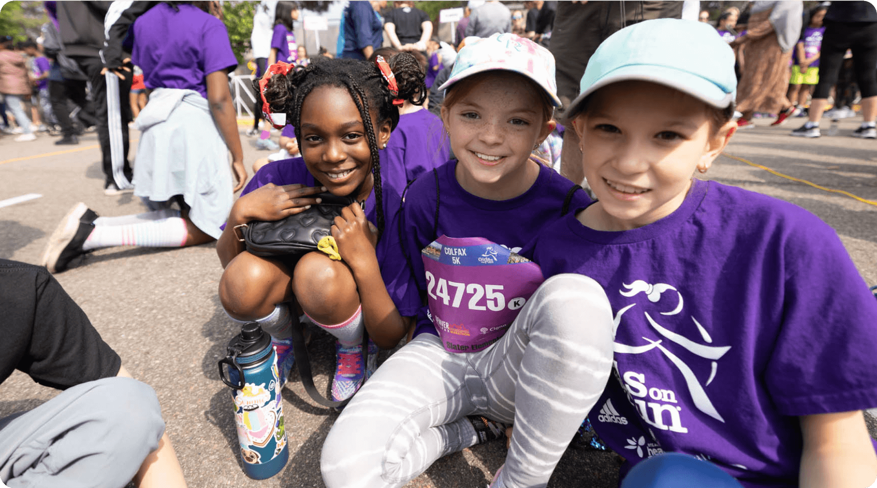 A group of young Girls on the Run participants.