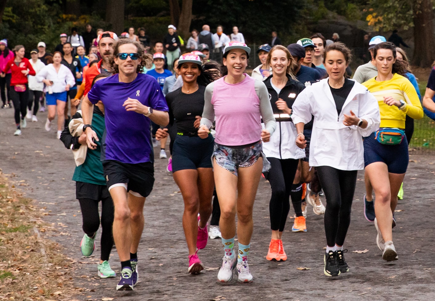 A group of marathon runners.